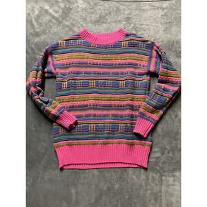 Wild Fable Sweater Woman’s Sz XS Long Sleeve Pink Round Neck Crochet
